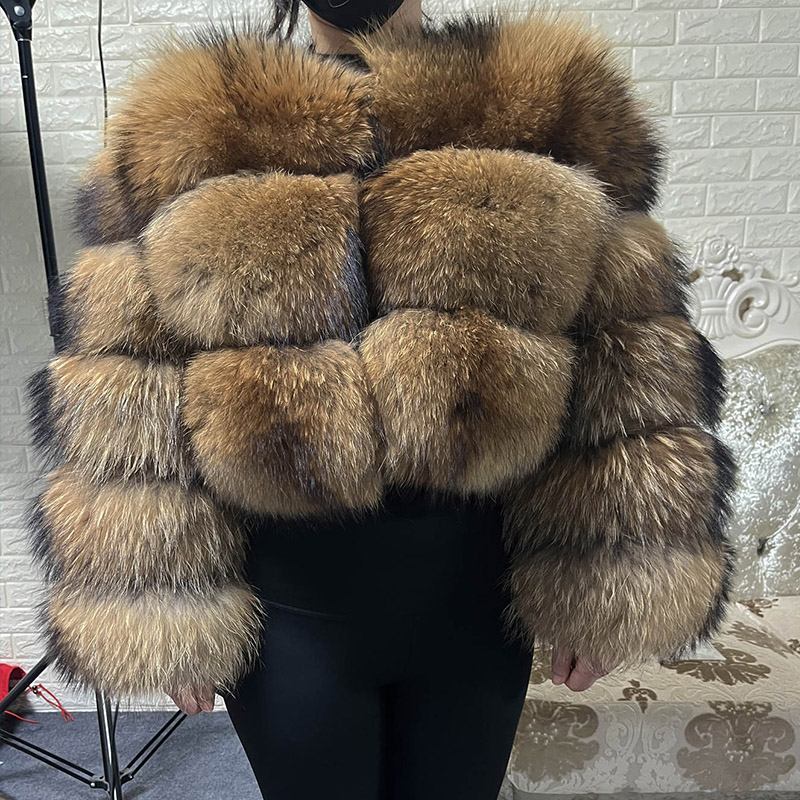 Winter Clothing Deals - Plus Size Tops Brown Fur Maomaokong
