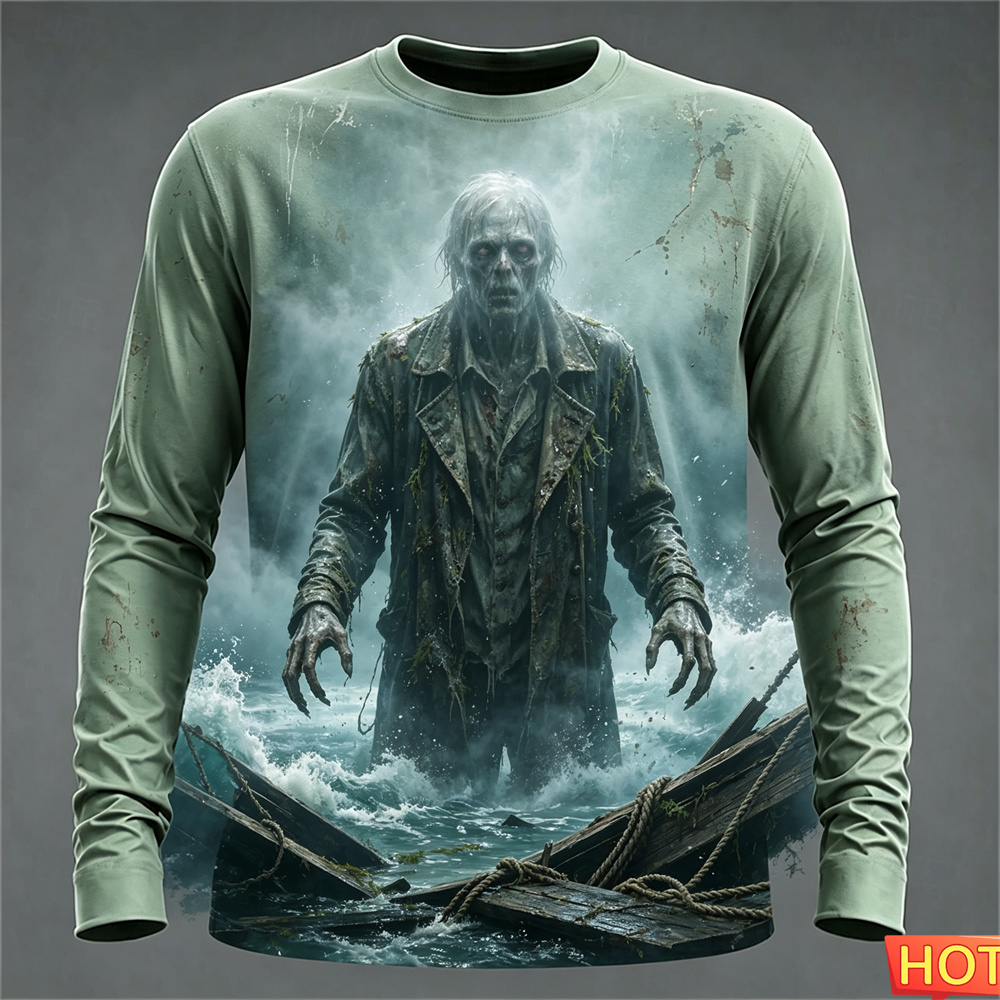 Winter Sun Clothing - Halloween Zombie T-shirt tops Autumn winter