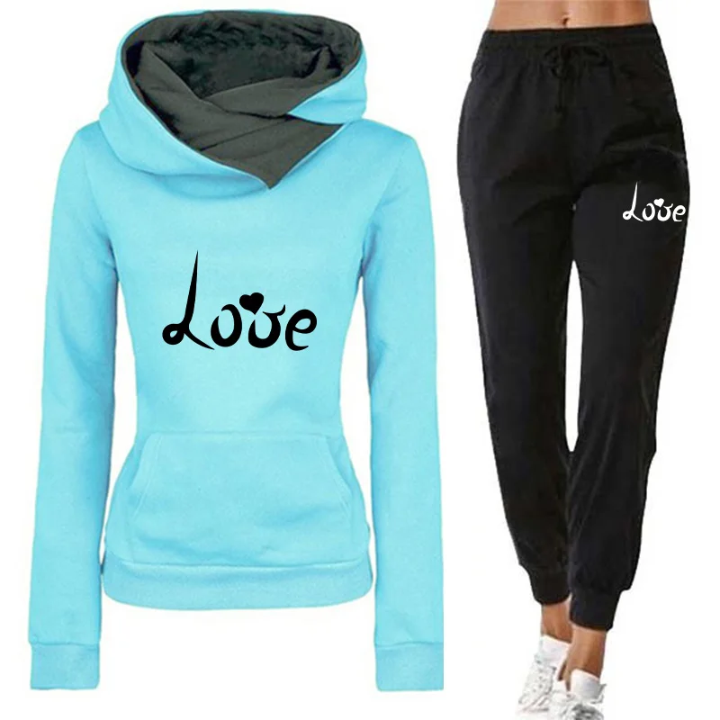 Winter Clothing Deals - Women's Hoodie Tracksuit Love Printing Quality