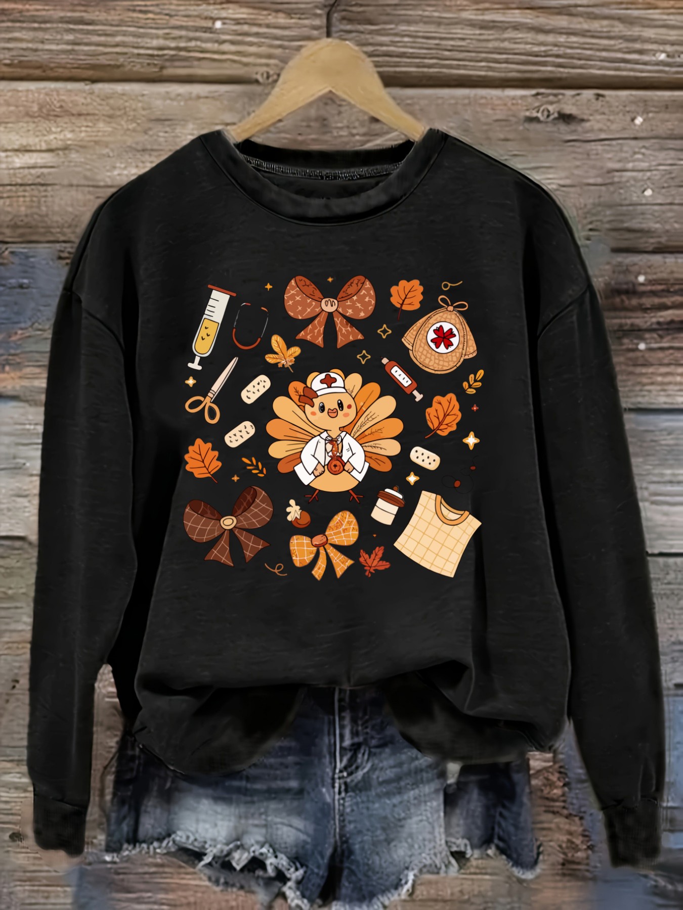 Winter Clothing Usa - Women's Casual Long Sleeve Crew Neck