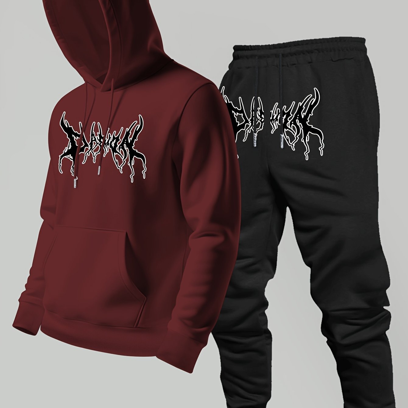Winter Clothing Brand - Street trend brand printed hooded sweatshirt