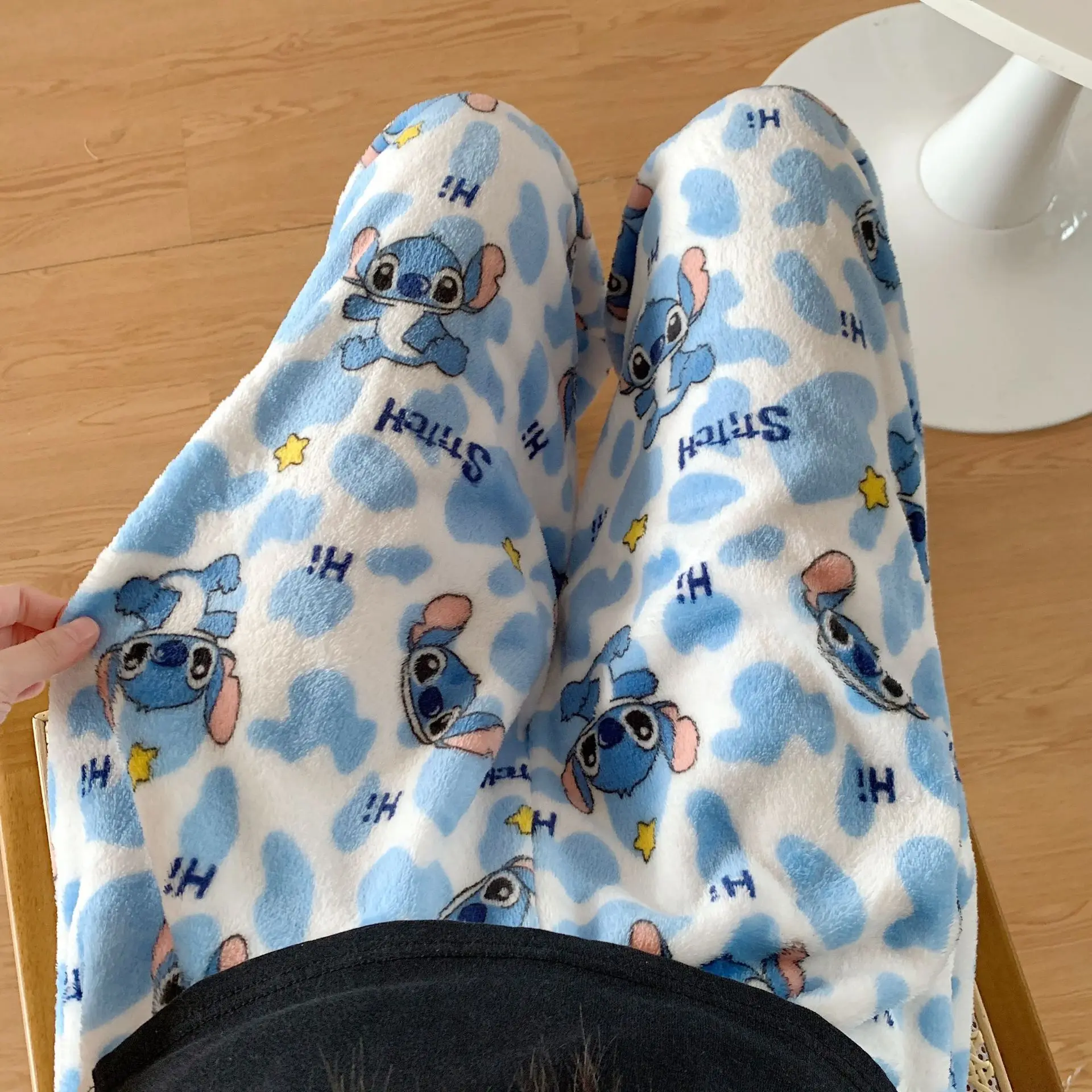 Winter Clothing Deals - Cartoon Stitch Flannel Pajamas Autumn Winter