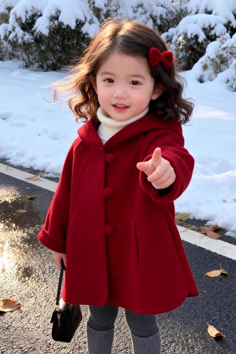 Girls Wool Coat Autumn Winter  - Winter Clothing Toddler Girl recension och pris