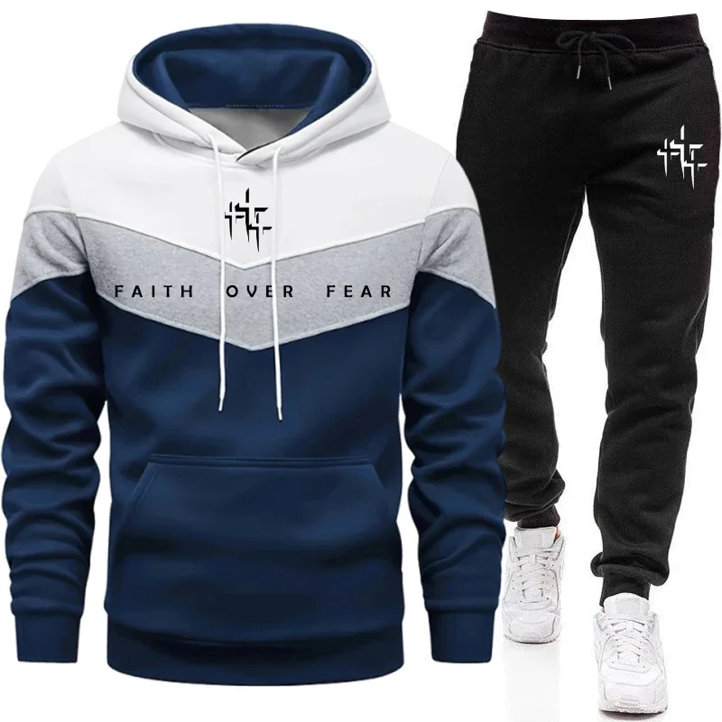 Faith Over Fear Men's Tracksui - Winter Clothing Hoodie recension och pris