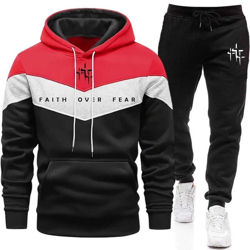 Faith Over Fear Men's Tracksui - Winter Clothing Hoodie recension och pris