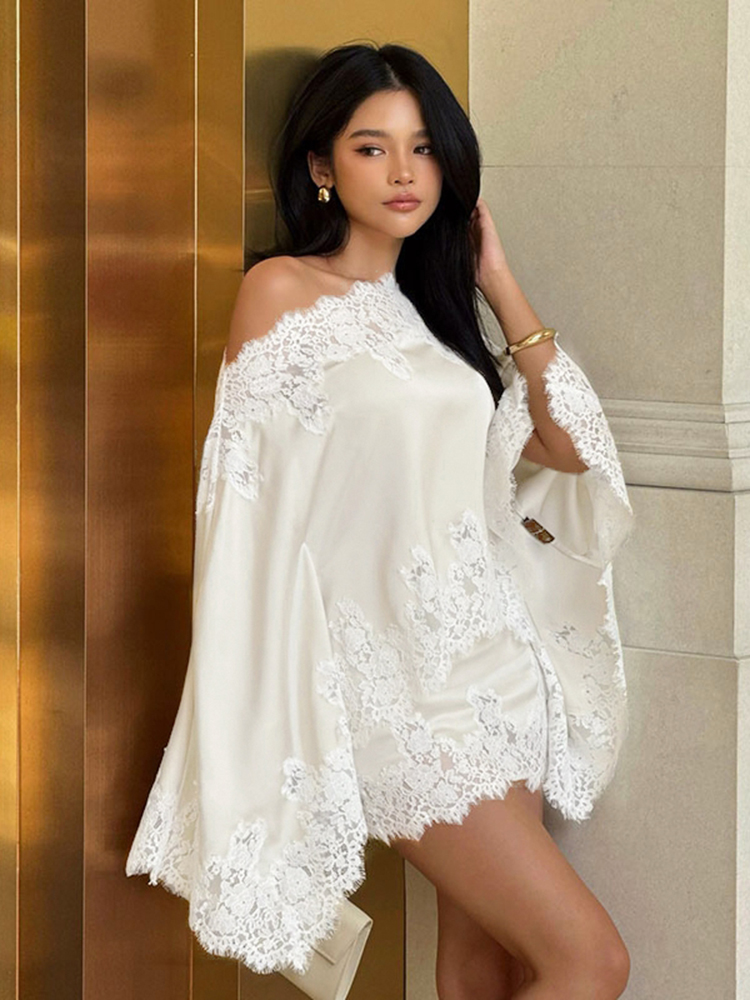 Elegant Lace Patchwork Women's - Winter Wear Clothes recension och pris