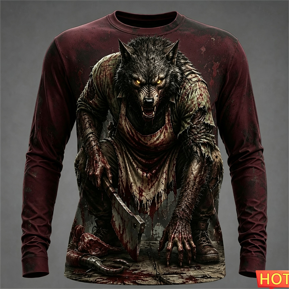 Halloween Bloody Wolf T-shirt  - Winter Sun Clothing recension och pris