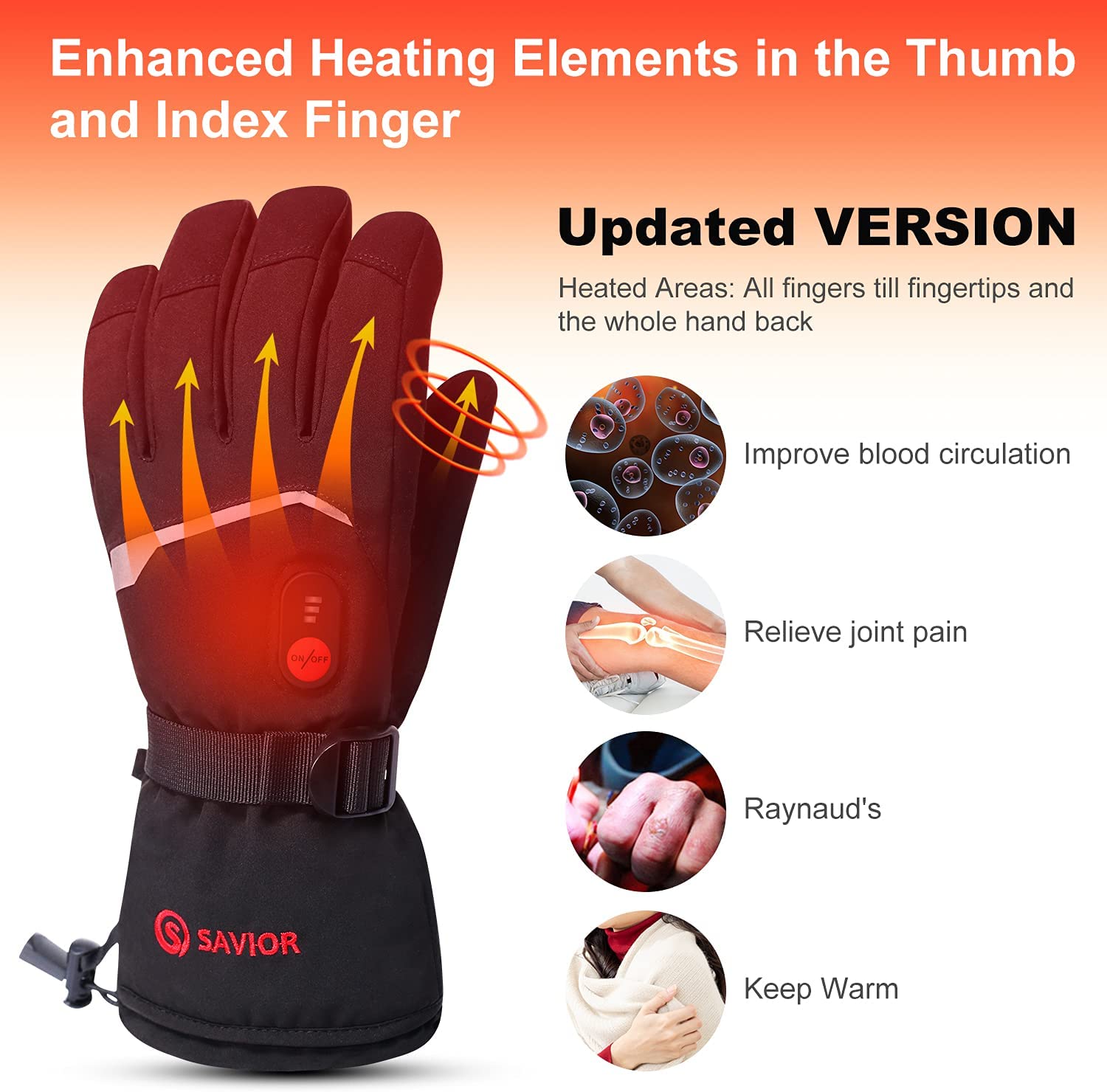 SNOW DEER Winter Heated Gloves - Heated Gloves Electric recension och pris