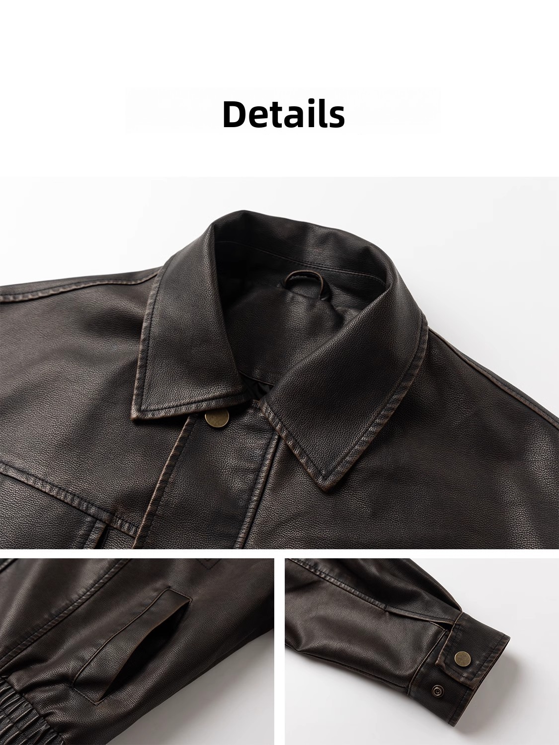Trendy Loose Men's Leather Jac - Winter Sun Clothing recension och pris