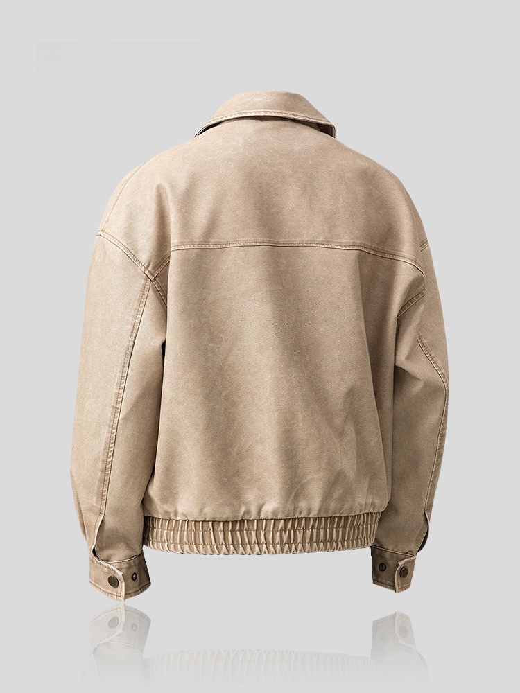 Trendy Loose Men's Leather Jac - Winter Sun Clothing recension och pris
