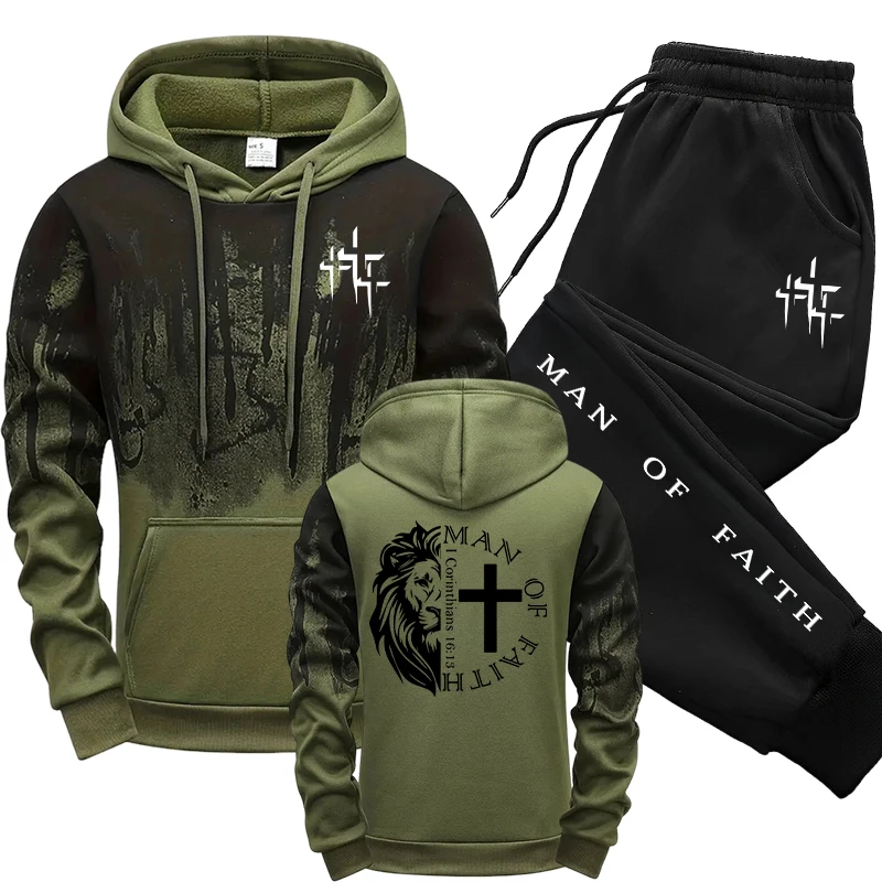 Man of Faith Pattern Men's Set - Winter Wear Clothes recension och pris