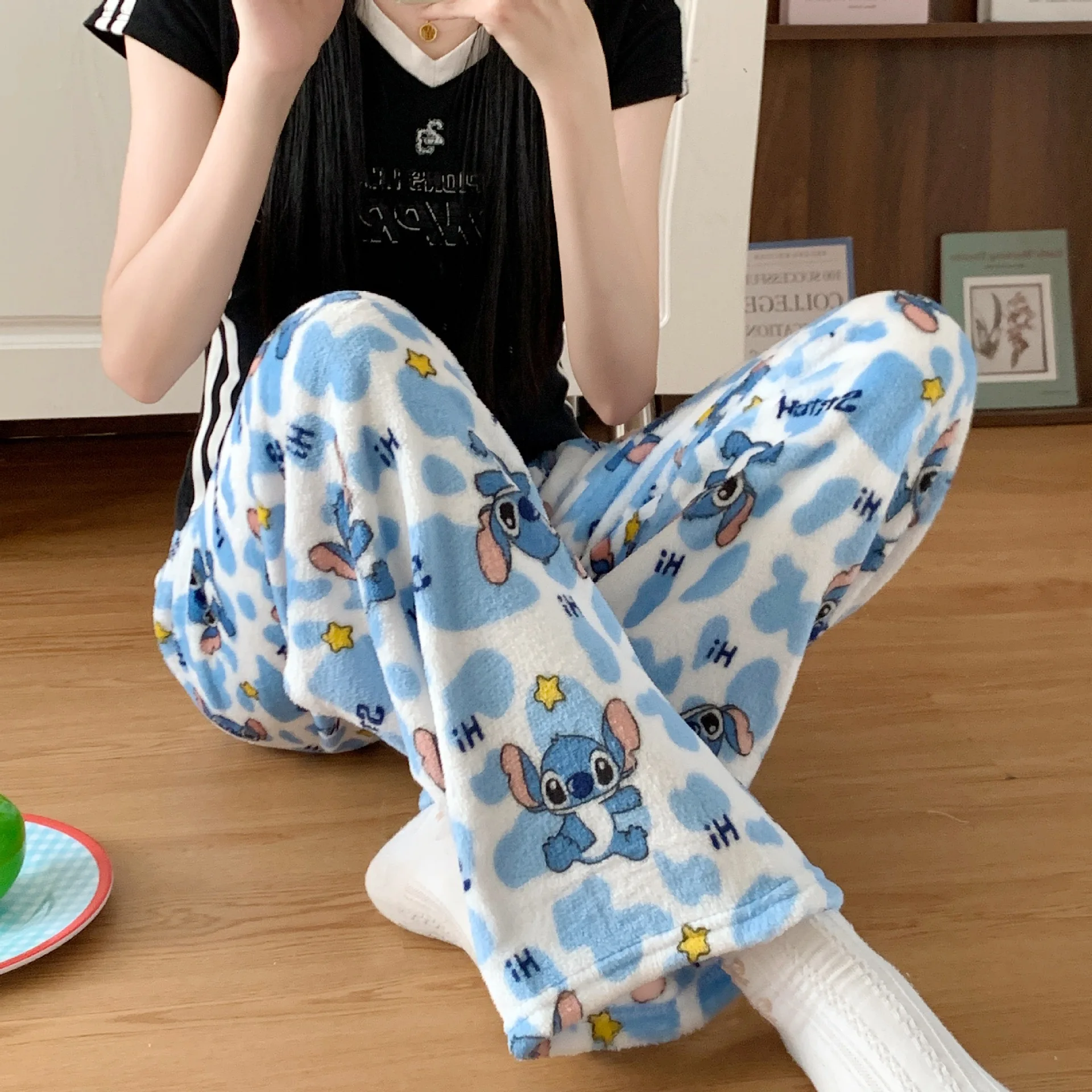 Cartoon Stitch Flannel Pajamas - Winter Clothing Deals recension och pris