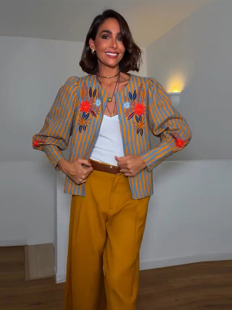 2026 Early Autumn Striped Flow - Winter Clothing Usa recension och pris